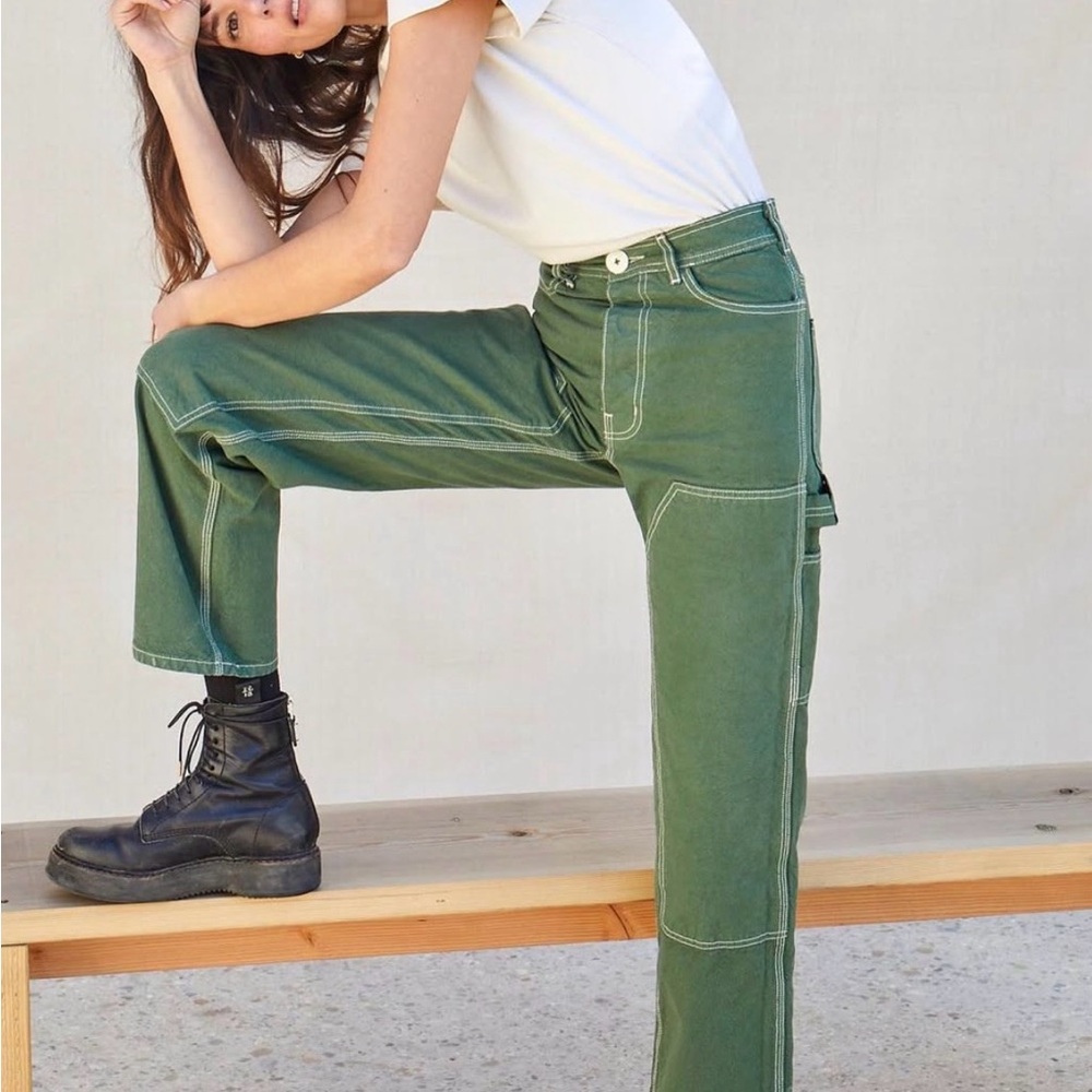 Jesse Kamm Handy Pants 4 -Patch Front - Olive Green - Brand New and SOLD OUT